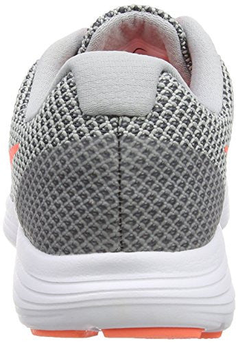 Nike Women's Revolution 3 Running Shoes (7.5, Wlf Gry/Hypr Orng/Cl Gry/Atmc)