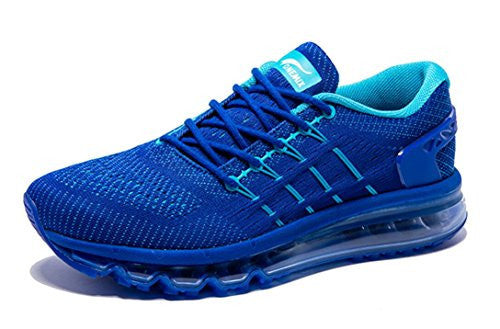 Onemix Men's Air Running Shoes, Light Gym Outdoor Walking Sneakers Blue Size 8 D(M) US