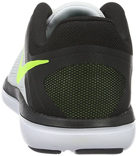 Nike Mens Flex 2016 Rn Running Shoe (10 D(M) US, White/Volt Black)