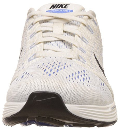 Nike Women's Lunarglide 7 Sail Black/Chalk Blue/Pr Pltnm Running Shoe 7 Women US