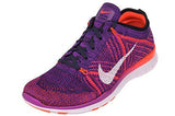 NIKE WOMENS FREE TR FLYKNIT RUNNING SHOES (7.5 B(M) US, HYPER VOLT/WHITE-TOTAL CRIMSON-PURPLE)