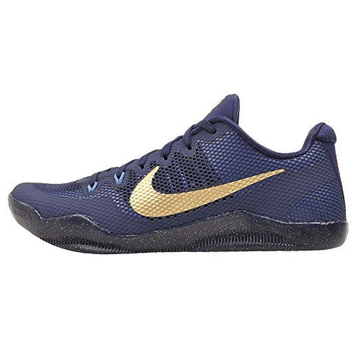 Nike Men's KOBE XI, Midnight Navy / Metallic Gold, 12 M US