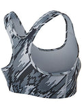 Nike Women's Pro Classic Swoosh Overdrive Printed Sports Bra (Small, Black/Cool Grey)