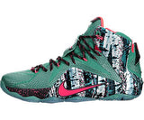 Nike LeBron XII Mens Basketball Shoes 707558-363 Emerald Green Hyper Punch-Dark Emerald 10 M US