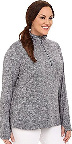Nike Women's Dri-FIT? Extended Element 1/2 Zip Dark Grey/Heather/Reflective Silver Outerwear 2X