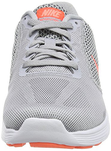 Nike Women's Revolution 3 Running Shoes (7.5, Wlf Gry/Hypr Orng/Cl Gry/Atmc)