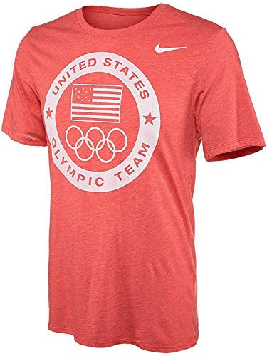 Nike Mens United States Olympic Team Dri-Fit Shirt Red (X-Large)