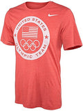 Nike Mens United States Olympic Team Dri-Fit Shirt Red (X-Large)