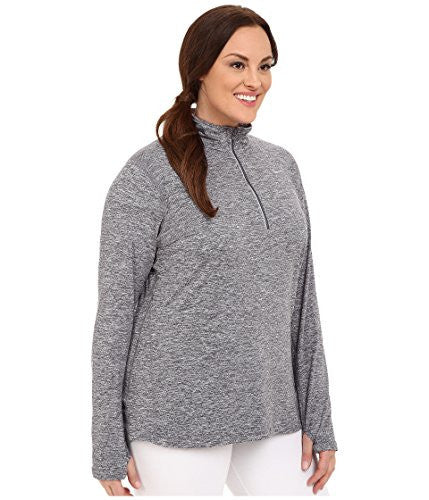 Nike Women's Dri-FIT? Extended Element 1/2 Zip Dark Grey/Heather/Reflective Silver Outerwear 1X