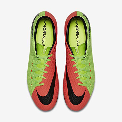 Nike Men's Hypervenom Phelon III Fg Electric Green/Black Soccer Cleat 11 Men US