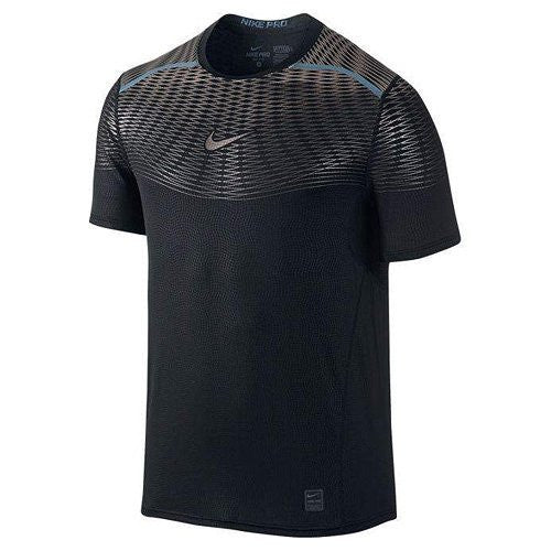 nike pro Black hypercool max fitted training shirt size large