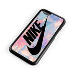 Nike Logo Pink Pastel Turquois 3D Print Custom Case for Iphone 4/4s 5 5s 5c 6 6plus (iPhone 5/5s Black)