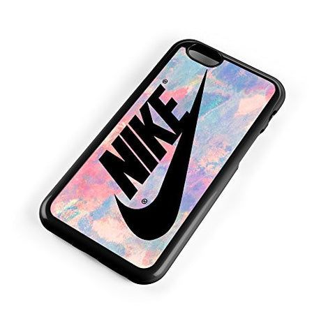 Nike Logo Pink Pastel Turquois 3D Print Custom Case for Iphone 4/4s 5 5s 5c 6 6plus (iPhone 5/5s Black)