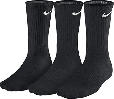 Nike Cotton Cushion Crew Socks - X-Large (Men's Size 12-15) - Black (Pack of 3)