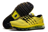 Onemix Men's Air Running Shoes, Light Gym Outdoor Walking Sneakers Yellow Black Size 8.5 D(M) US