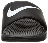 NIKE BENASSI SWOOSH SLIDE SANDALS 14 Men US (BLACK/WHITE)