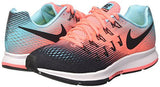 NIKE WOMENS AIR ZOOM PEGASUS 33 BLACK/BLACK LAVA GLOW RUNNING SHOE 8 WOMEN US