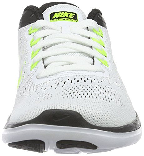 Nike Mens Flex 2016 Rn Running Shoe (10 D(M) US, White/Volt Black)