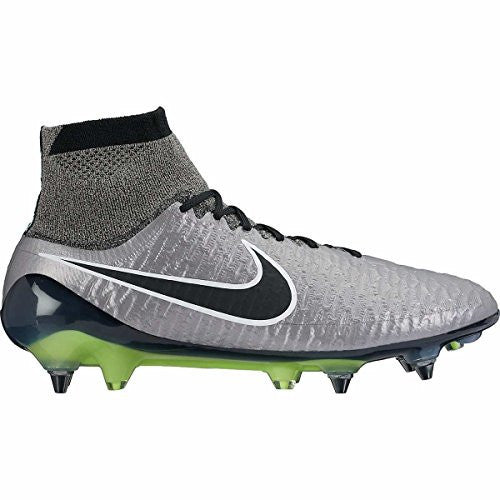 nike magista obra SG-PRO mens football boots 641325 soccer cleats (US 8.5, metallic pewter black white black 010)