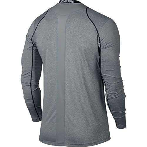 Nike Mens Pro Cool Long Sleeve Training Shirt Carbon Heather/Black 703100-091 Size Small