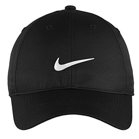 Nike Golf Dri-Fit Swoosh Front Cap, Black/White