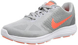 Nike Women's Revolution 3 Running Shoes (7.5, Wlf Gry/Hypr Orng/Cl Gry/Atmc)