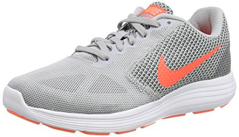 Nike Women's Revolution 3 Running Shoes (7.5, Wlf Gry/Hypr Orng/Cl Gry/Atmc)