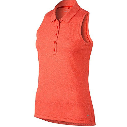Nike Women's Dri-Fit Precision Jaqcuard Racerback Golf Shirt-Red-Small
