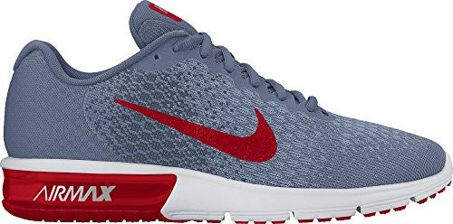 Men's Nike Air Max Sequent 2 Running Shoe Ocean Fog/University Red/Squadron Blue Size 10.5 M US