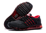 Onemix Men's Air Running Shoes, Light Gym Outdoor Walking Sneakers Black Red Size 8.5 D(M) US