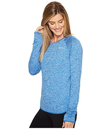 Nike Women's Therma Sphere Element Running Top Blue Medium
