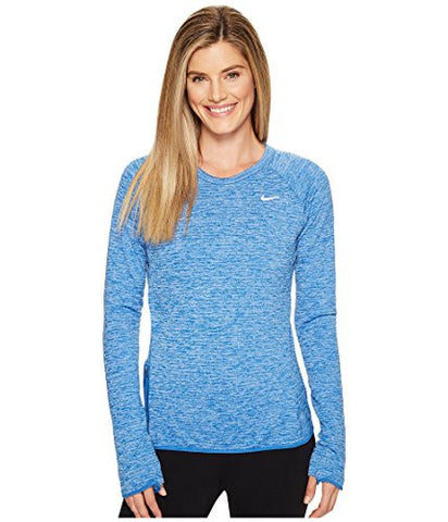 Nike Women's Therma Sphere Element Running Top Blue Medium