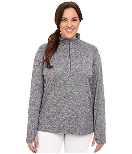 Nike Women's Dri-FIT? Extended Element 1/2 Zip Dark Grey/Heather/Reflective Silver Outerwear 1X