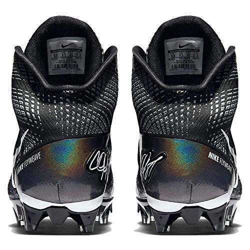 Nike Mens CJ3 Elite TD Football Cleats Black Silver 10